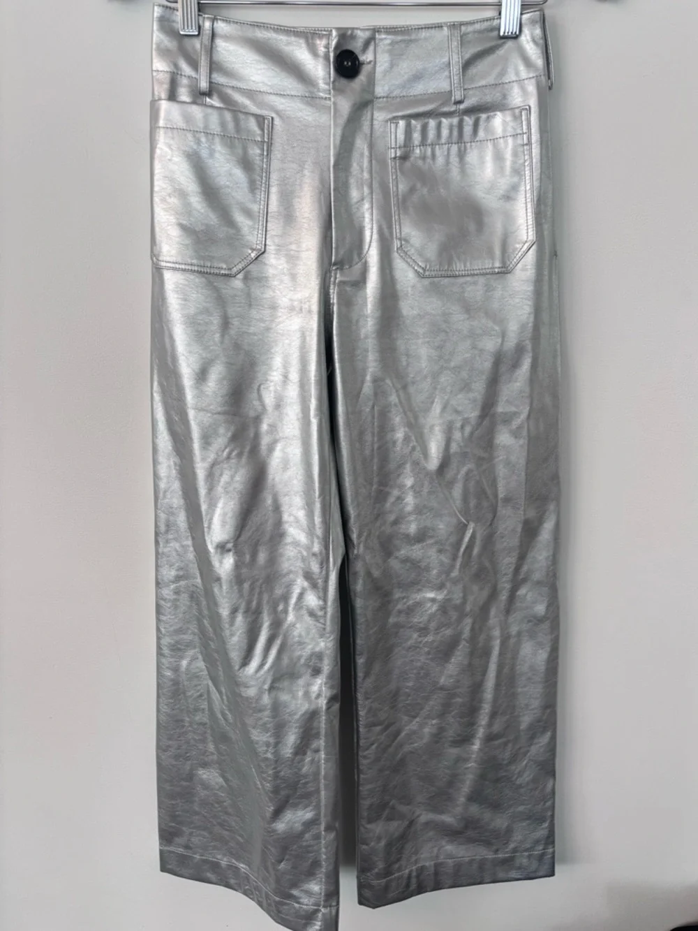 * CS Maeve the Colette Cropped Wide-Leg Faux Leather Pants | Sz 26 (M175K6) - Picture 4 of 9